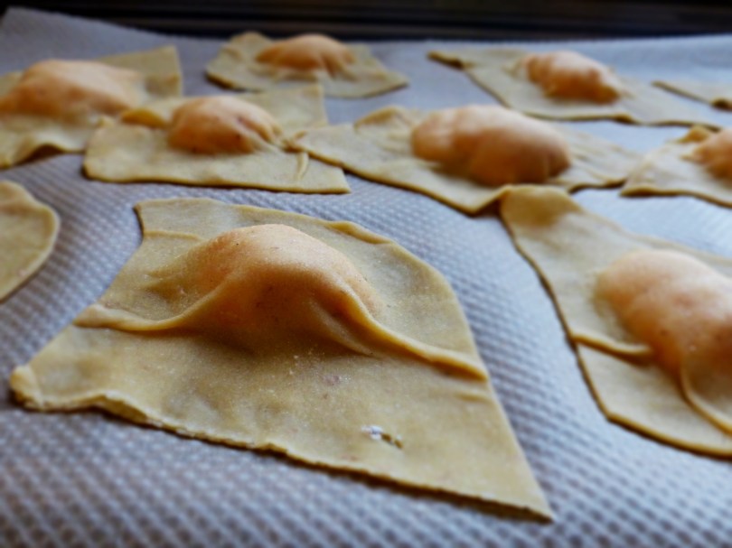 Nahaufnahme von Ravioli